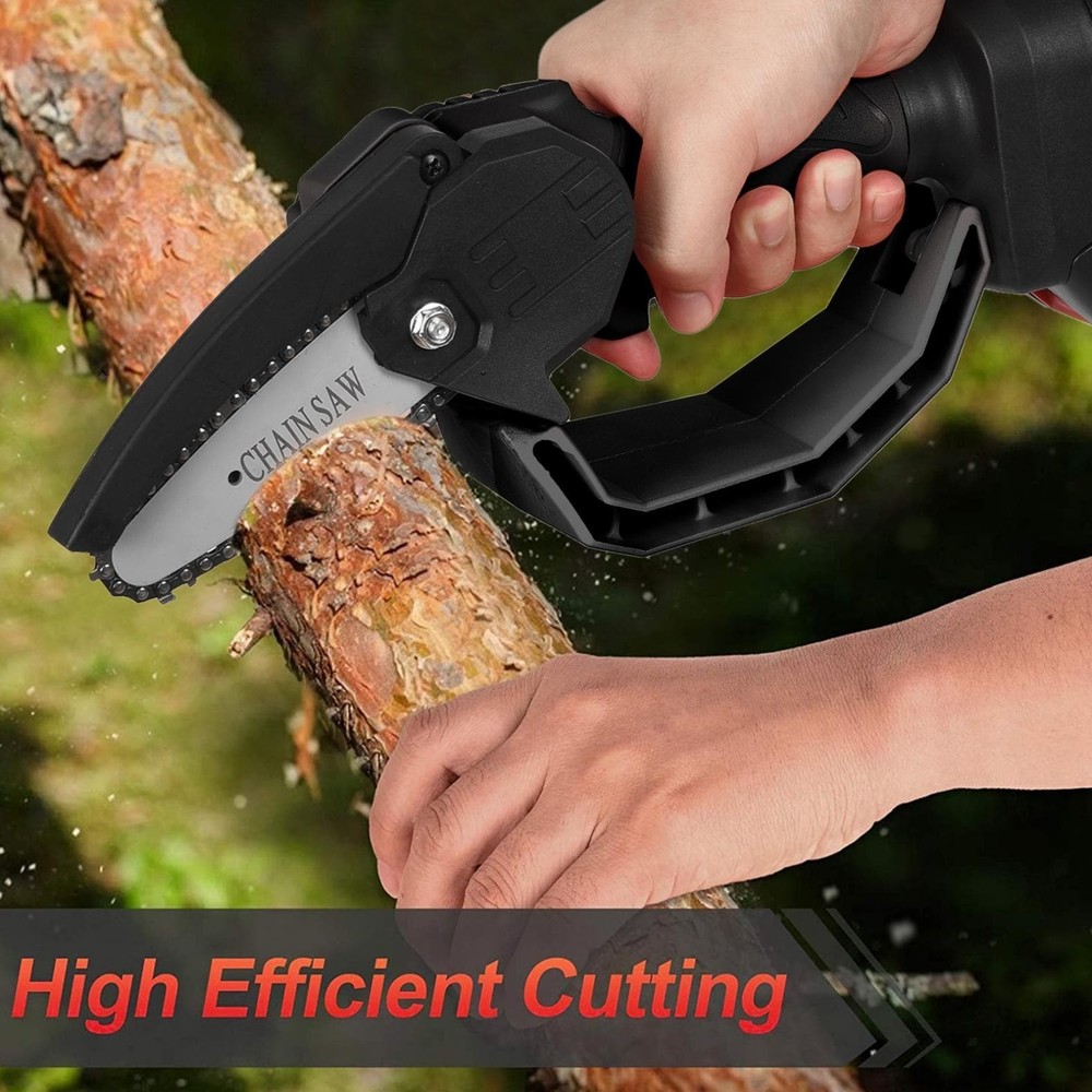 24V 350W Compact One-Hand Electric Chain Saw for Woodworking