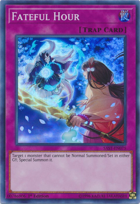 Fateful Hour SAST-EN075 Super Rare 1st Edition Heavily Played YGO Card  