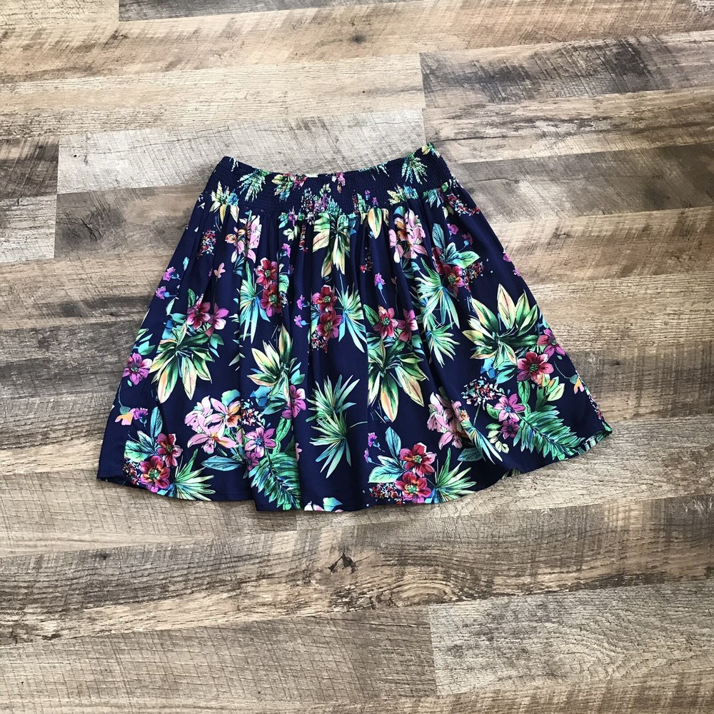Rachel Roy Skirt Size Small Tropical Floral Skater Mini