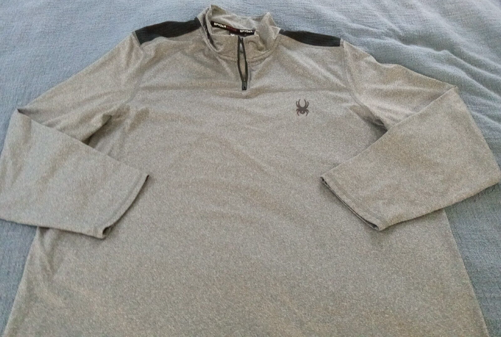Spyder Active Stretch 1/4 Zip Men’s XXL Shirt Black Quick Dry Breathable NEW $92