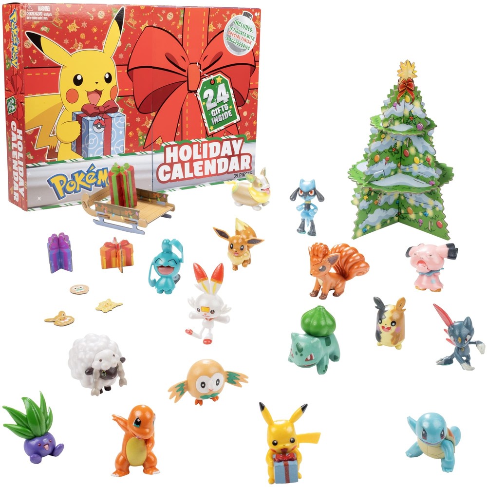Pokemon 2024 Holiday Advent Calendar 24 Gift Pieces PKW2583 Multicolor