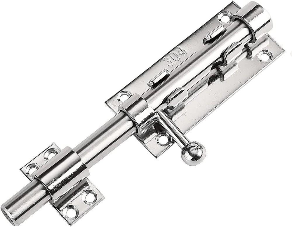 Heavy Duty Slide Gate Latch Bolt Safety Door Lock Padlock Hole Stainless steel 8