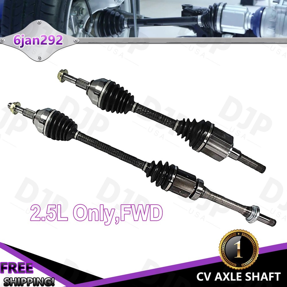 Front Driver & Passenger Pair CV Axle Shaft for Ford Fusion 2.5L Only 2013-2020