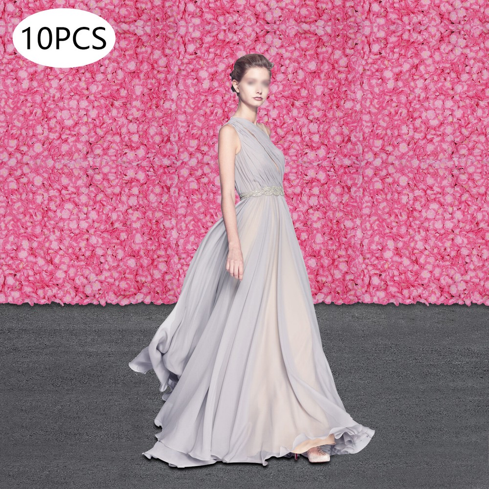 10 pcs Flower Panels Artificial Flowers Wall Home Decor Wedding Party Background