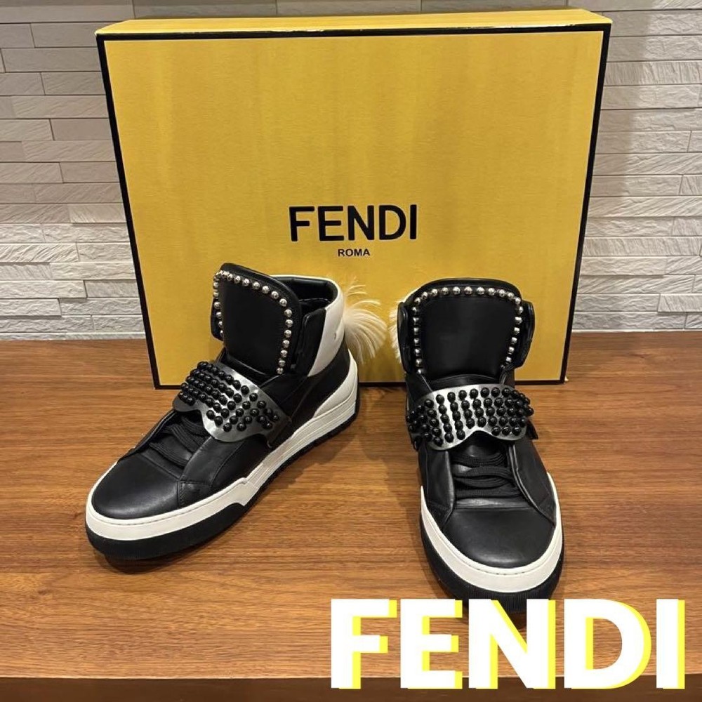 Fendi Karl Lagerfeld Mens High-Top Sneakers Size 7 US Near Collection