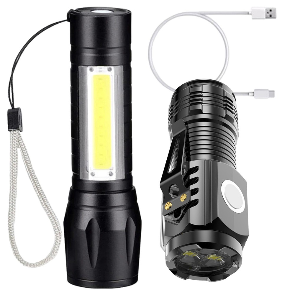 Mini LED Flashlight Rechargeable USB Multi-purpose Portable Flashlight for Home