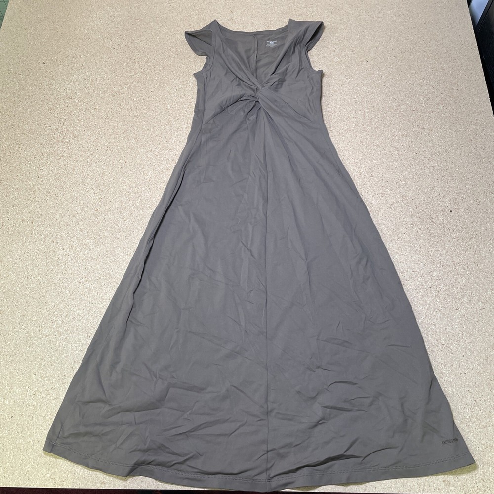 Patagonia Bandha Midi Dress Women Small Twist Front Sleeveless Stretch Brown C2  