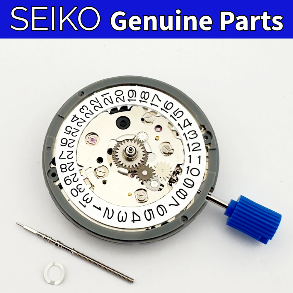 Genuine Seiko SII NH34 NH34A Automatic GMT 24HR Movement TMI White Date at 3
