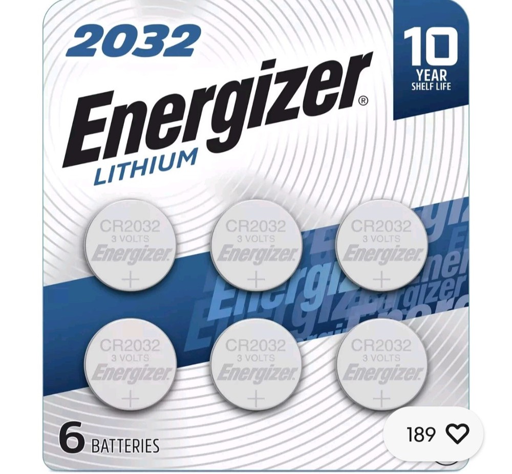 6 Energizer 2032 3v Lithium Coin Cell  Batteries