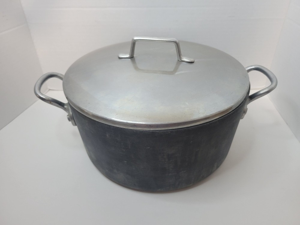 Vintage GHC Magnalite 5-Quart Anodized Aluminum Stock Pot with Lid