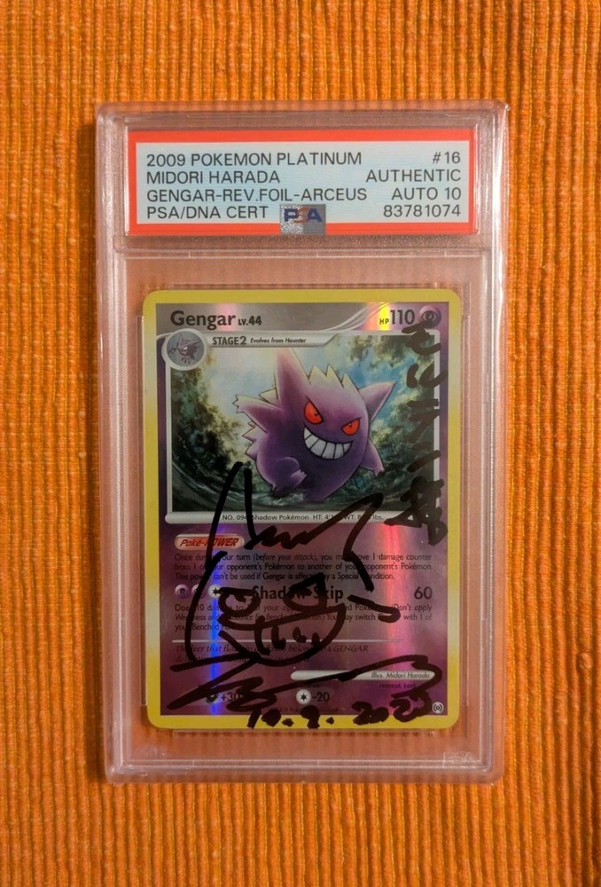 2009 Platinum Arceus Reverse Holo Gengar PSA 10 Auto Midori Harada Gem Mint