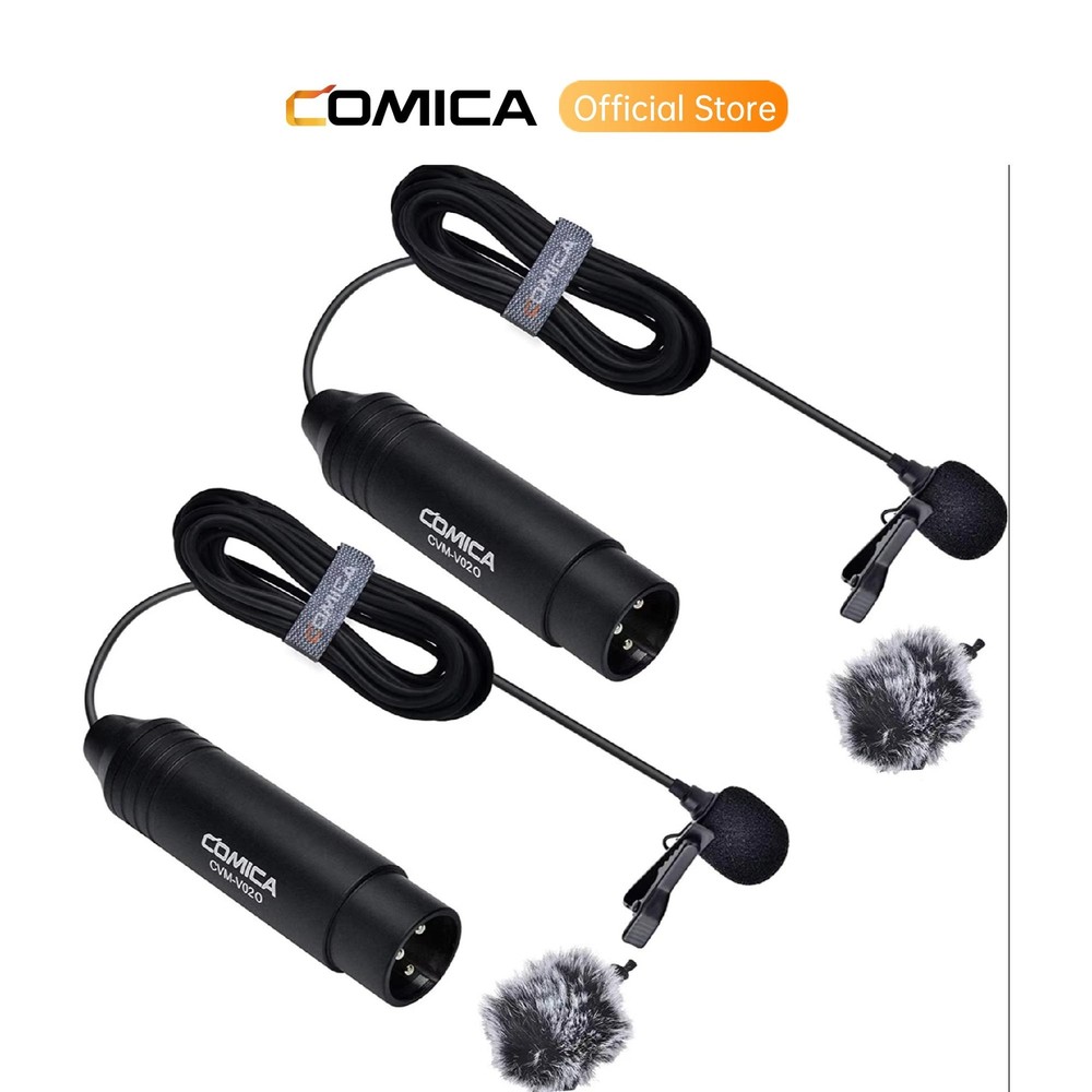 Xlr Lavalier Microphone, Comica Cvm-v02 Omni-directional 3-pin Lapel Microphone