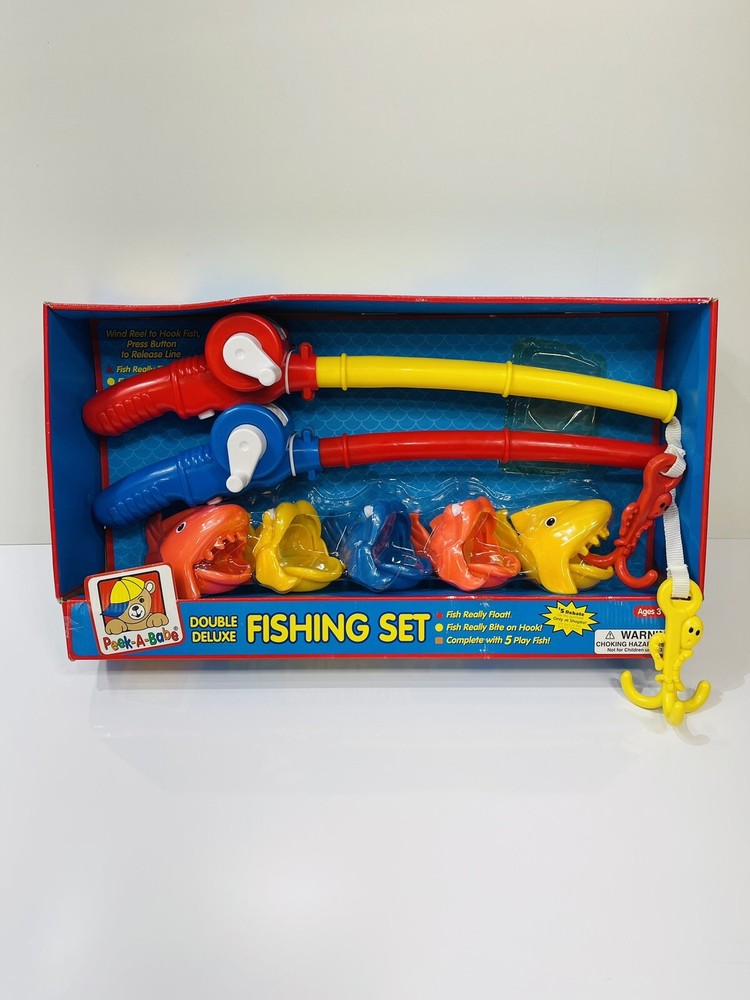 Vintage Peek-A-Babe Double Deluxe Fishing Set Rare NIB Y2K 2000