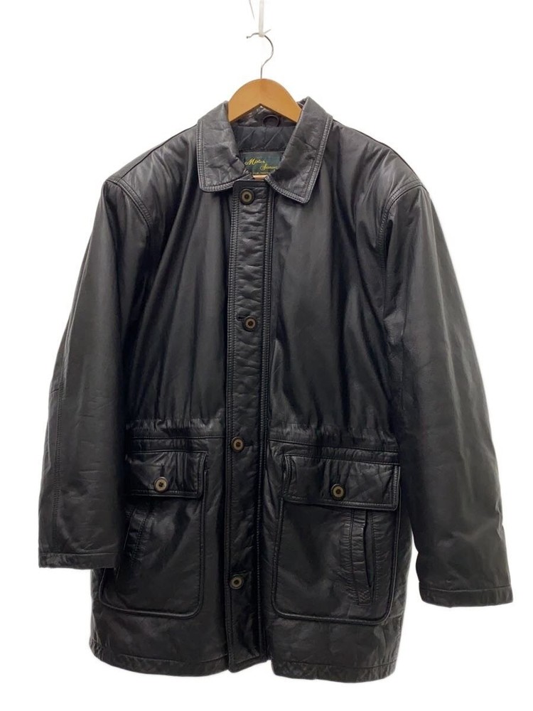 Leather Jacket Blouson/L/Leather/Blk/Plain 3464
