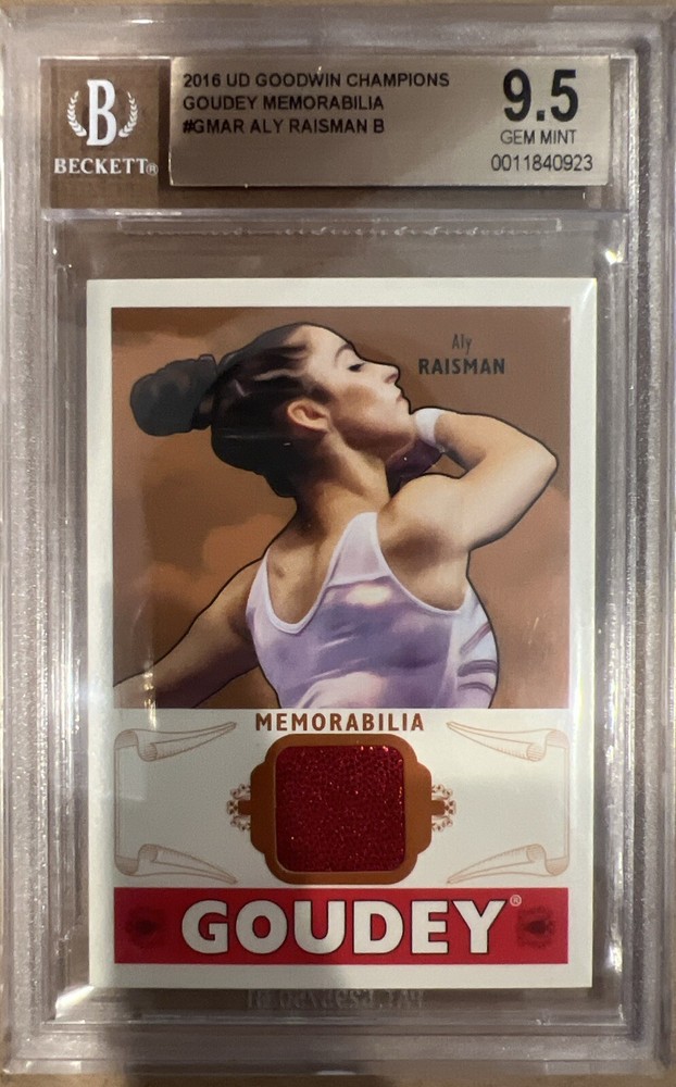 2016 Upper Deck Goodwin Champions Goudey Memorabilia Aly Raisman BGS 9.5 Gem