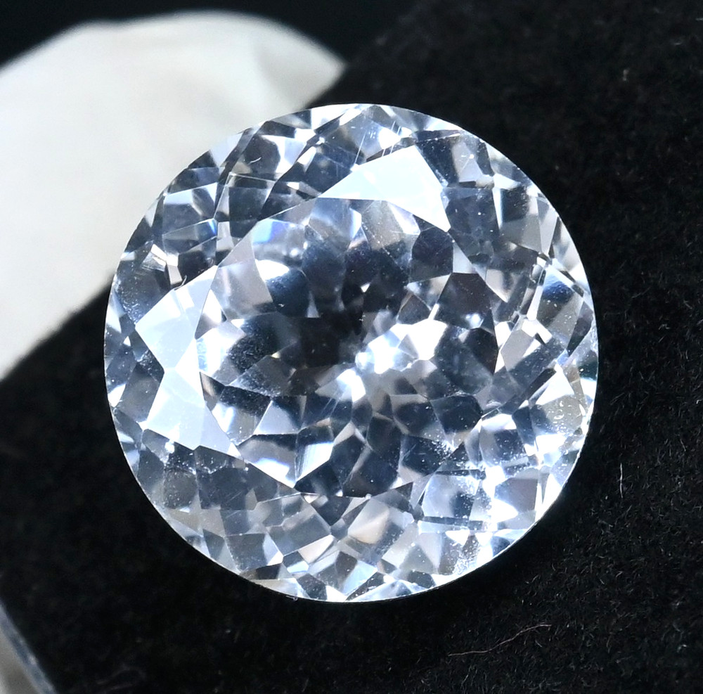 23.76 Ct Natural Mexican White Danburite Round Certified Flawless Loose Gemstone