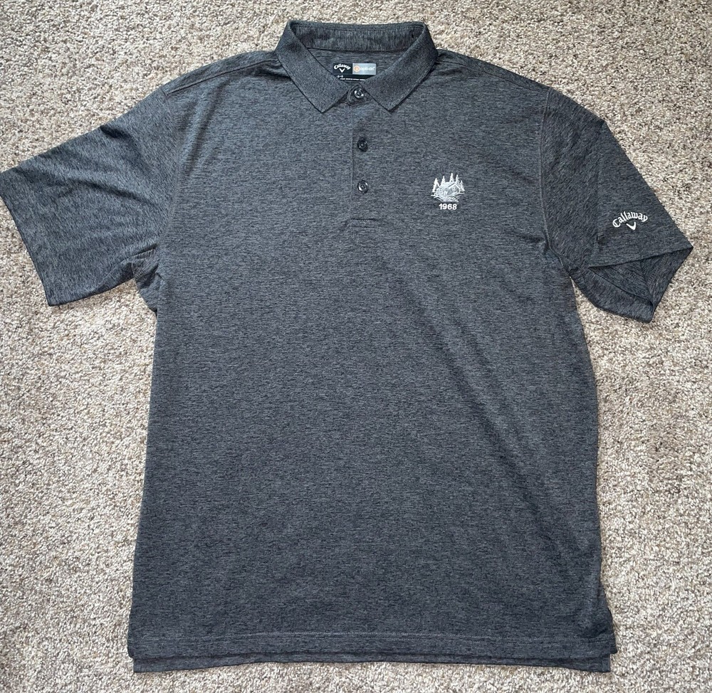 Callaway Little Mill Country Club Make A Wish Golf Polo Men’s Large Gray Optidri