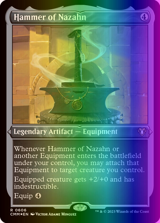 MTG Magic the Gathering Hammer of Nazahn (606/1173) Commander Masters LP FOIL