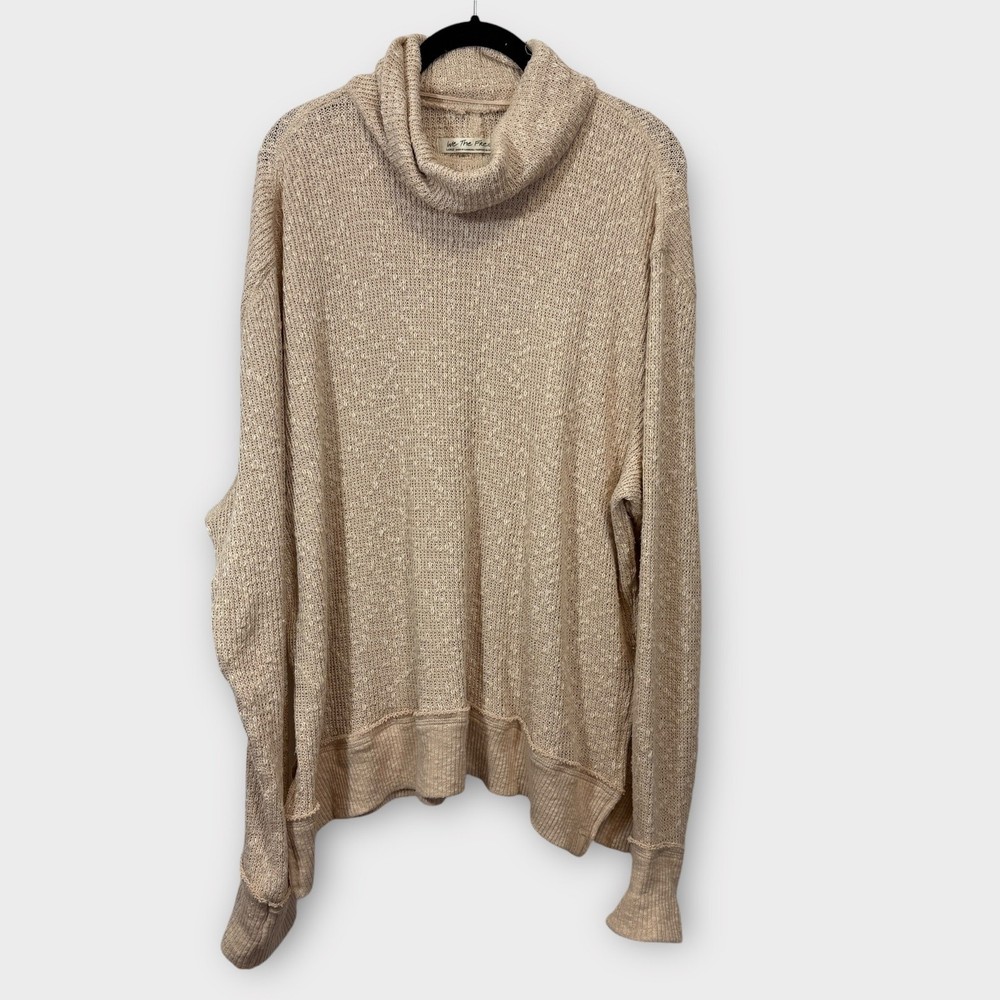 Free People We The Free oversized  turtleneck sweater peach/pink size large