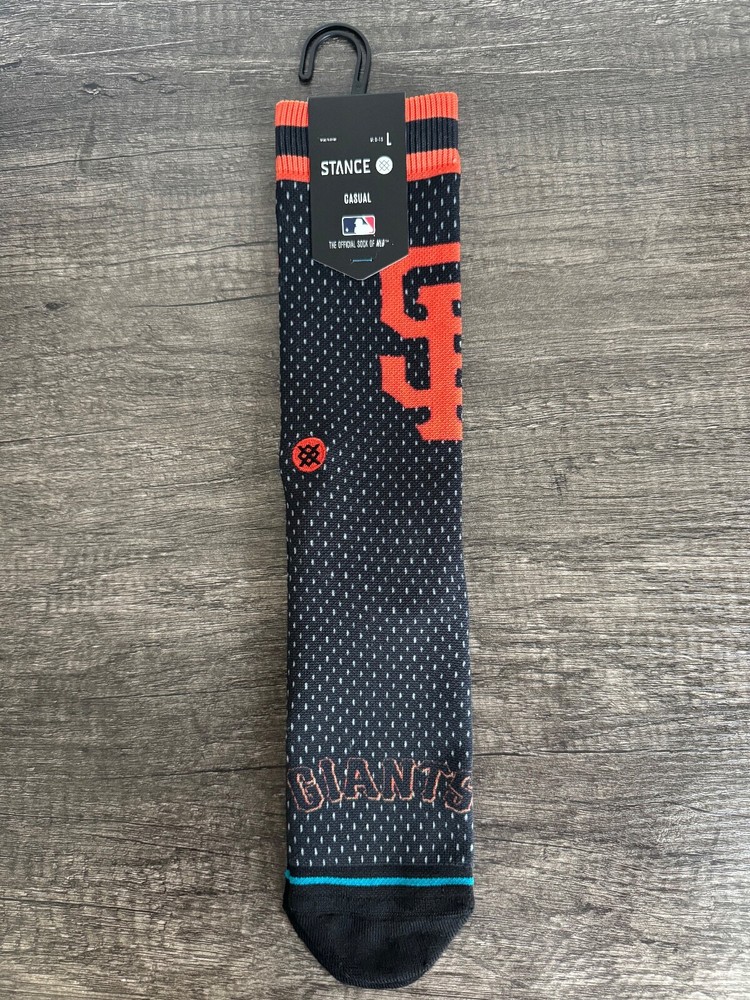 Stance x MLB San Francisco Giants BP Jersey SF Crew Socks Men's LARGE 9-13 (NWT)