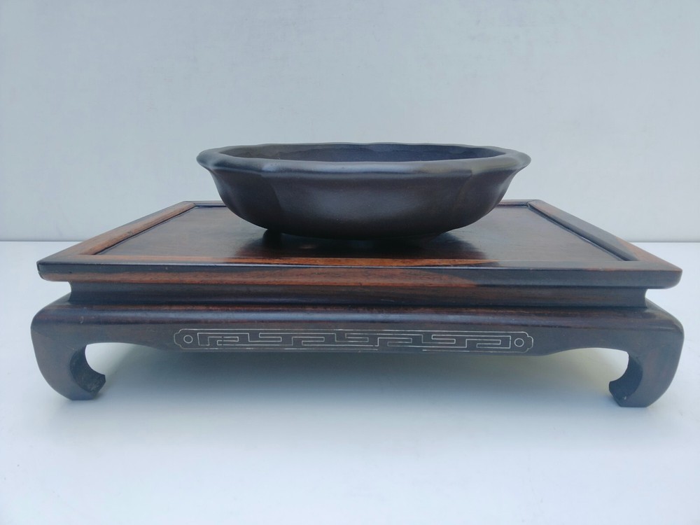 YAMAAKI Tokoname Unglazed Rinka Bonsai Pot 25cm 9.84in