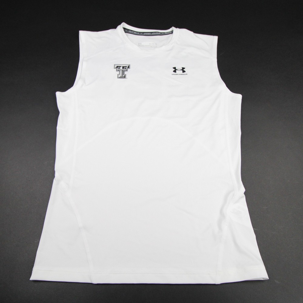 Texas Tech Red Raiders Under Armour HeatGear Compression Top Men's White Used