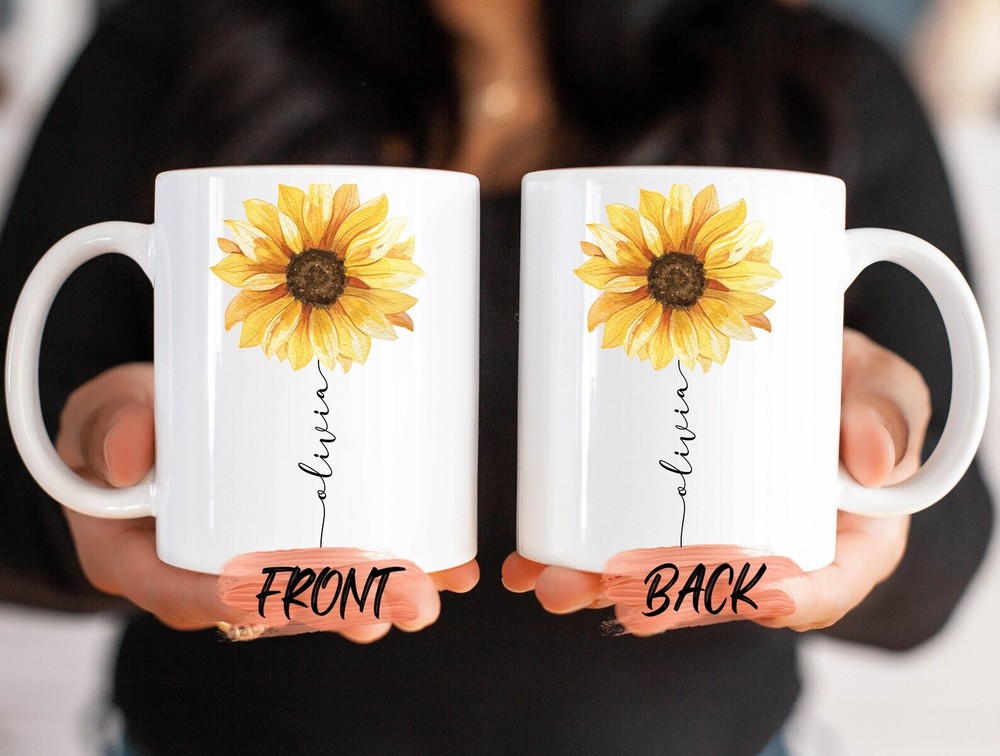 Custom Sunflower Mug - Perfect Christmas Gift for Sunflower Lovers