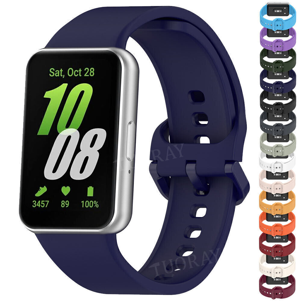 For Samsung Galaxy Fit 3 SM-R390 Replacement Sports Silicone Watch Band Strap