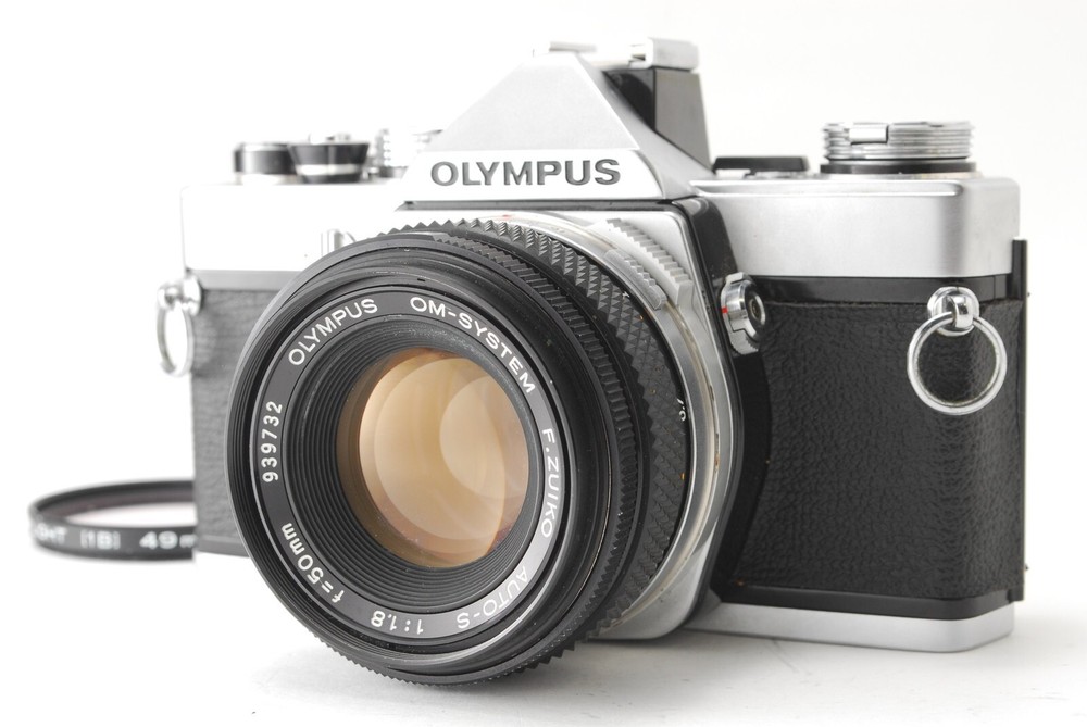 Near Mint Olympus OM-1 SLR Camera with F.Zuiko 50mm F1.8 Lens from Japan