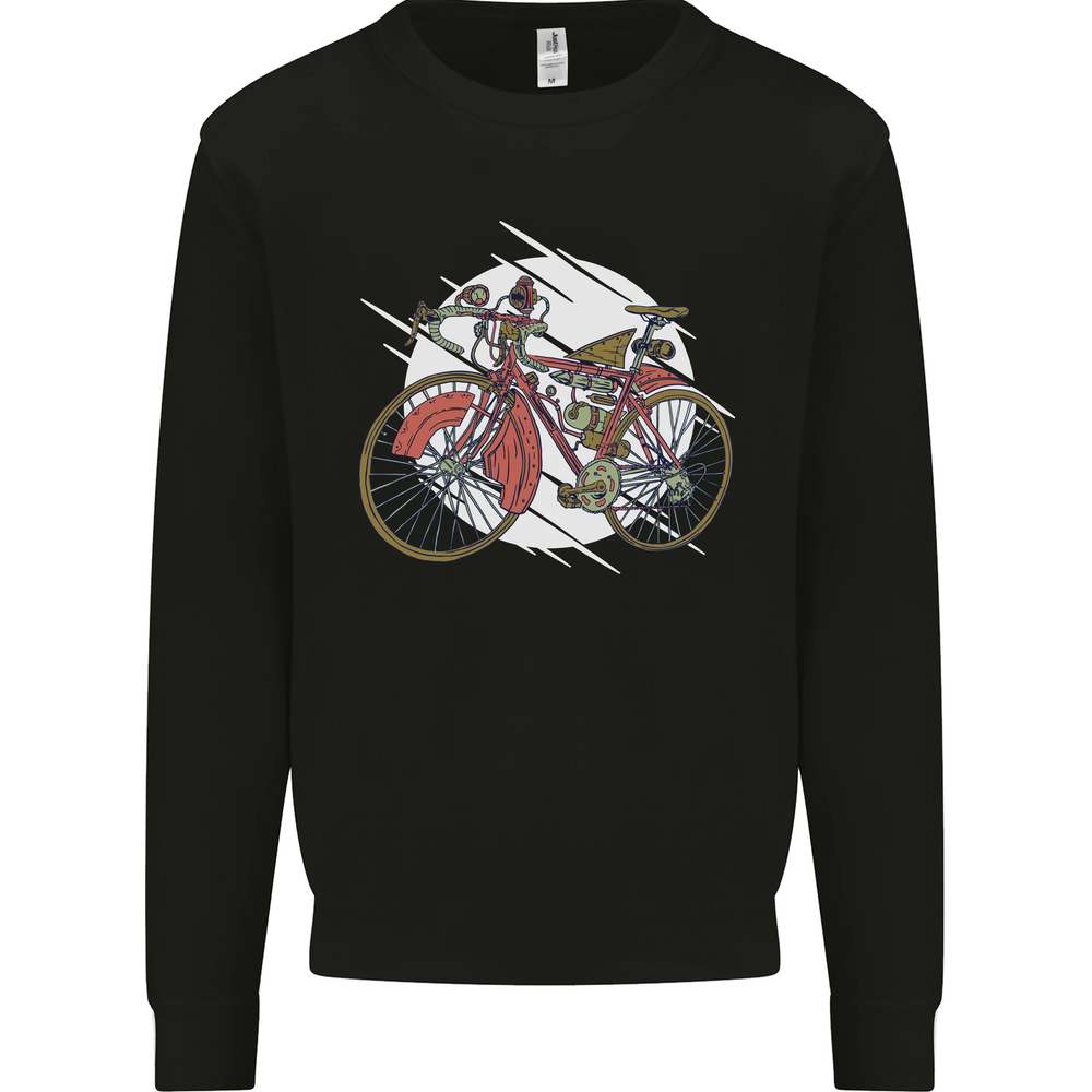 Cycling Steampunk Bicycle Bike Cyclist Mens Sweatshirt Jumper