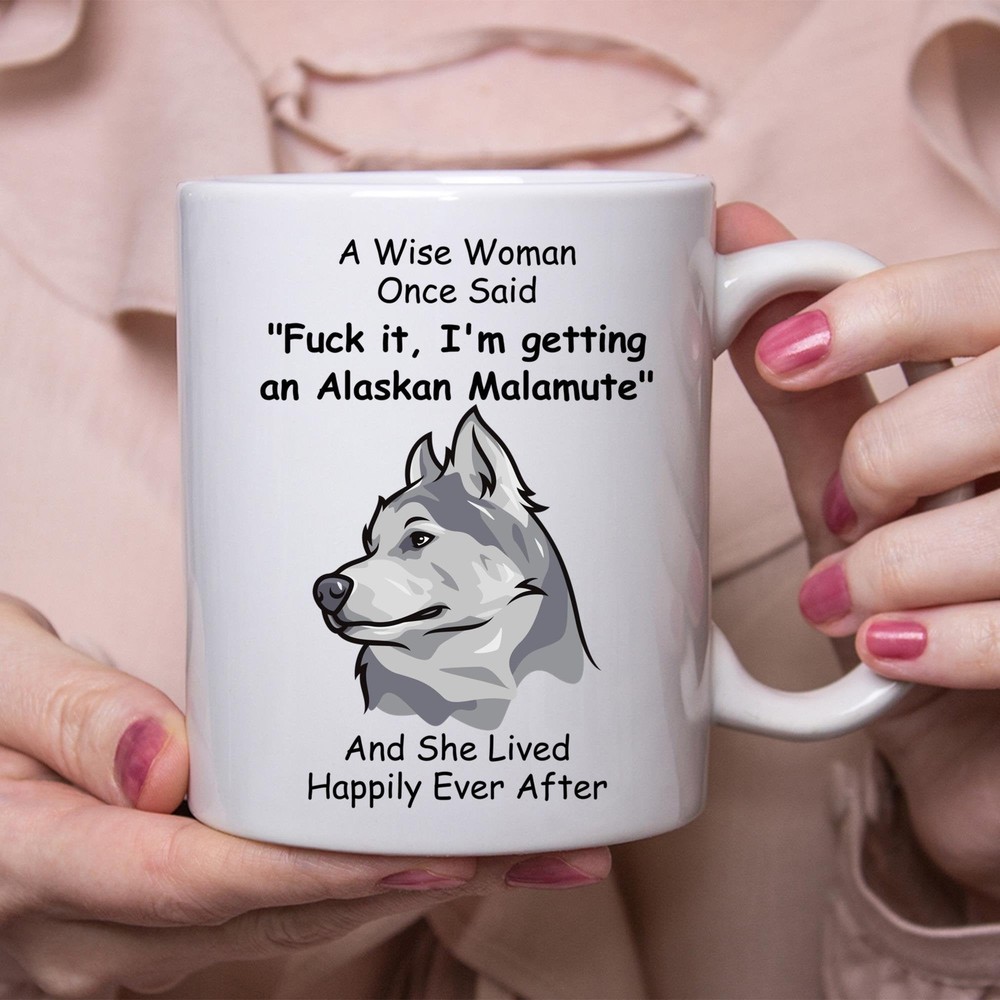 Funny Alaskan Malamute White Coffee Mug Gift for Dog Lovers