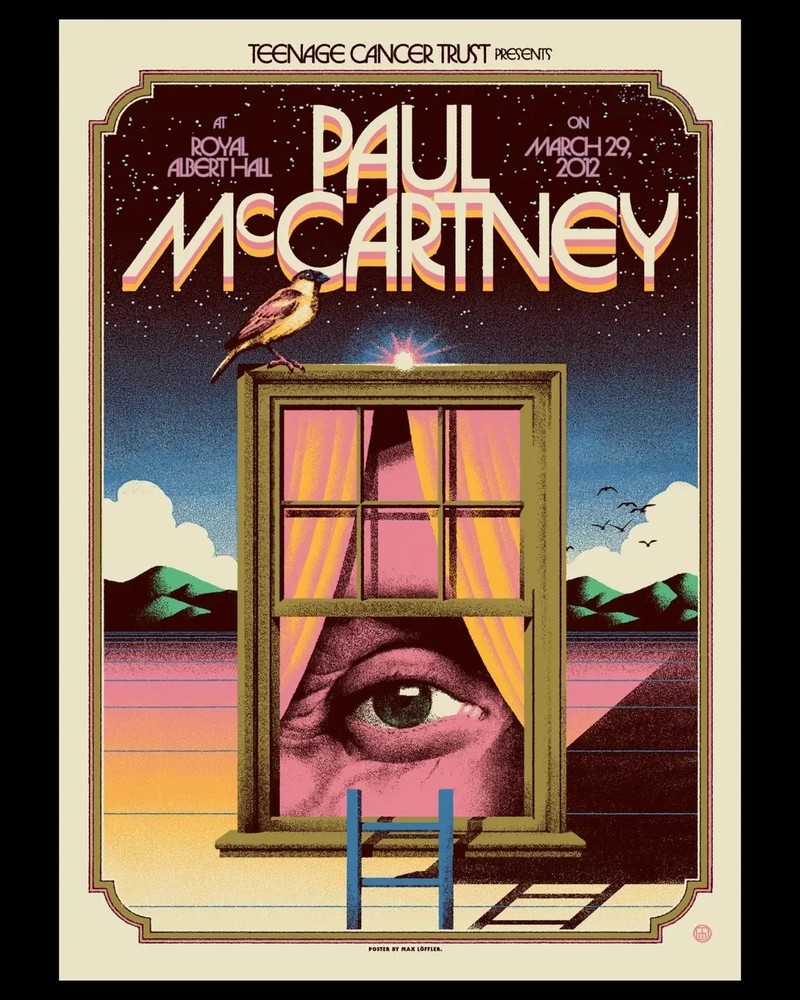 Paul McCartney Poster Royal Albert Hall 2012 Teenage Cancer Trust Art Print