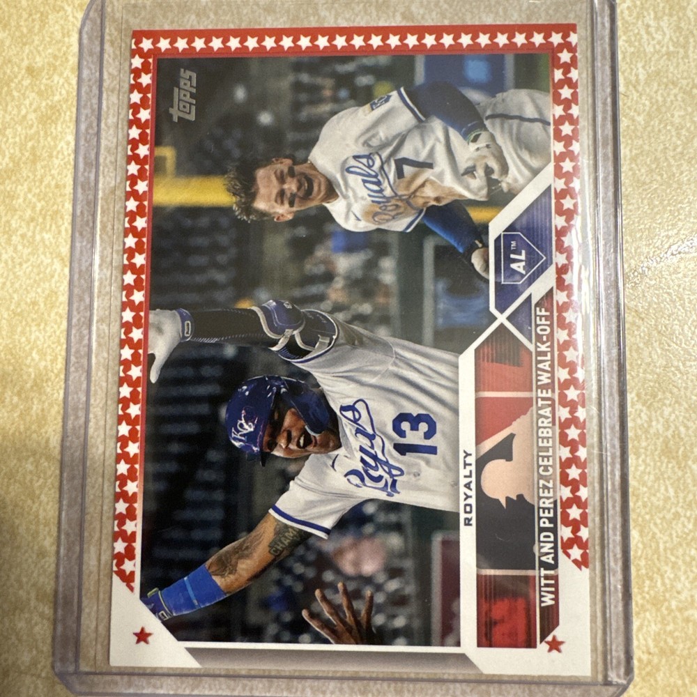 2023 Topps Independence Day Veteran Duo Witt Jr and Perez Limited to 76