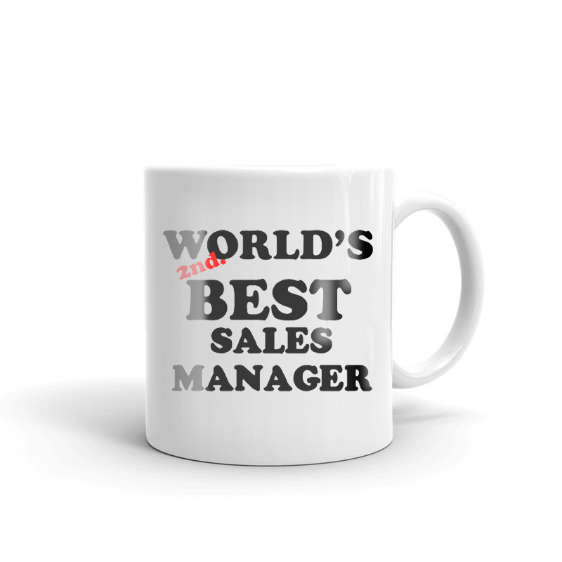 World's 2nd Best Sales Manager Coffee Tea Ceramic Mug Office Work Cup Gift