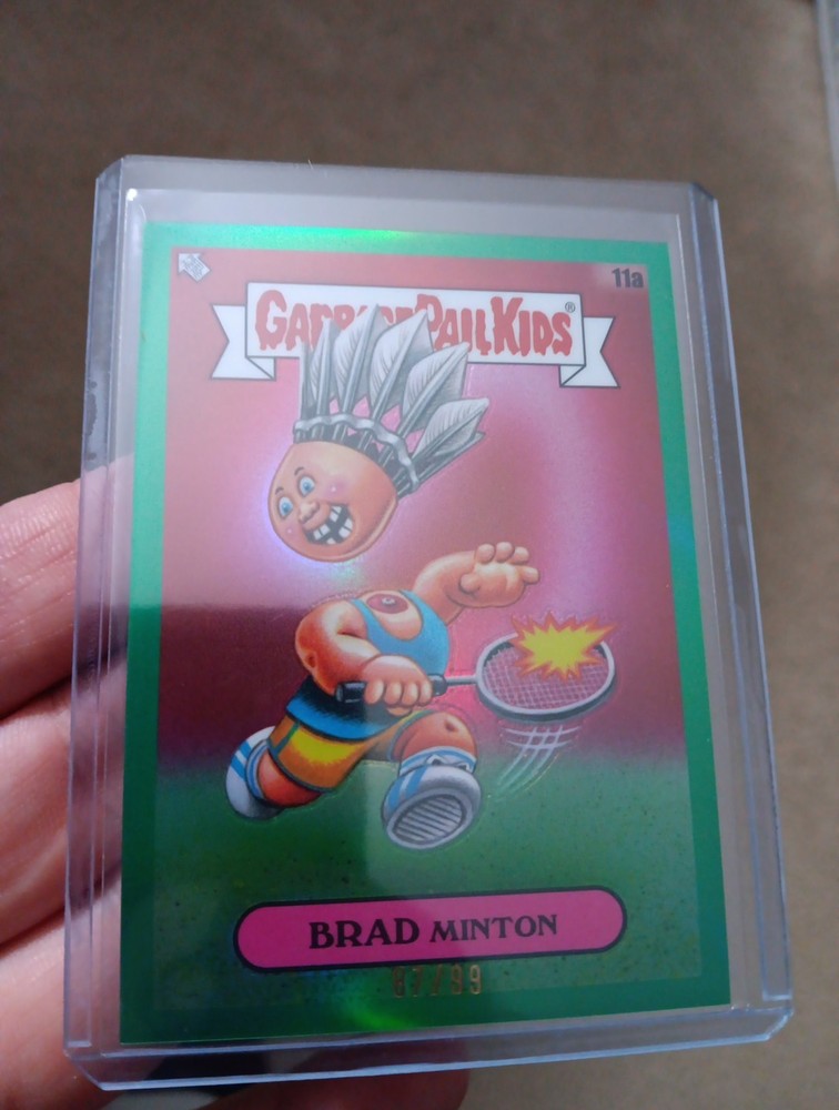 2024 Topps Garbage Pail Kids Chrome 7 BRAD MINTON GREEN REFRACTOR /99 #11a