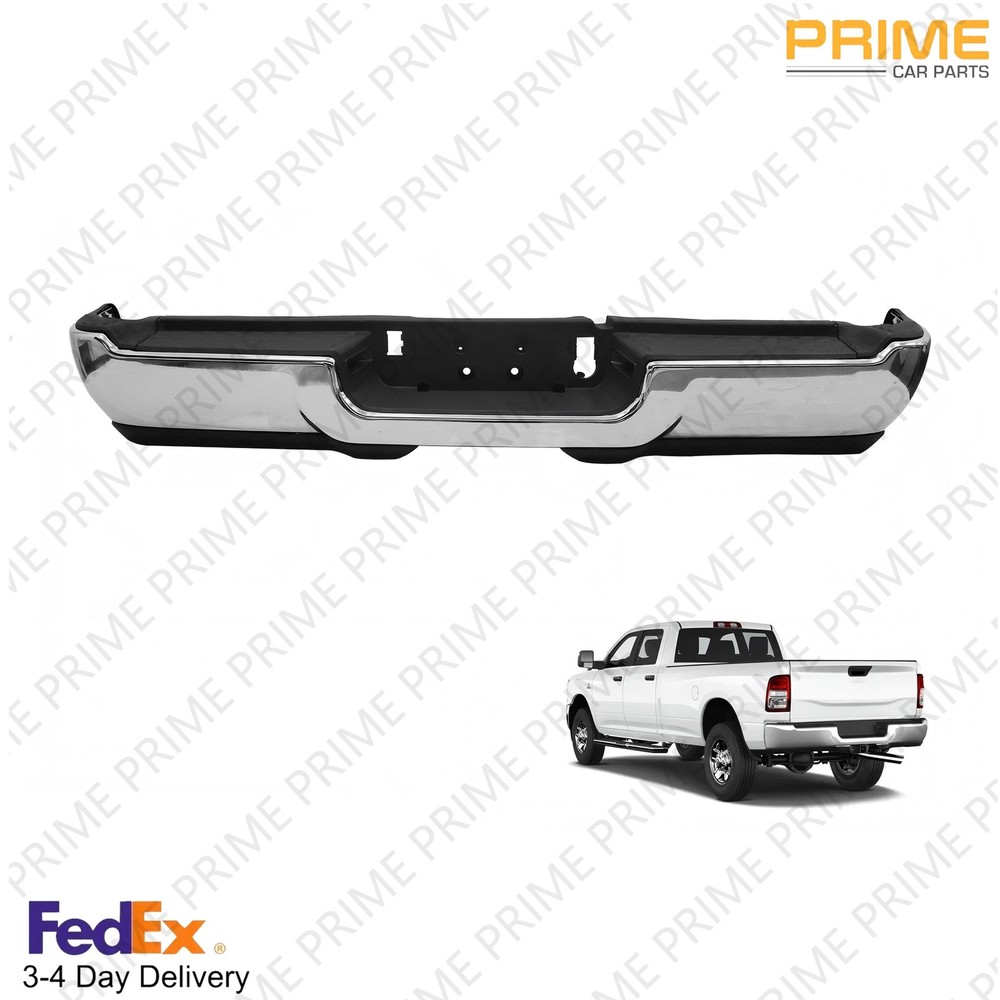 Fit 2019-2024 RAM 2500 3500 Pickup Rear Step Bumper Assembly Steel Chrome