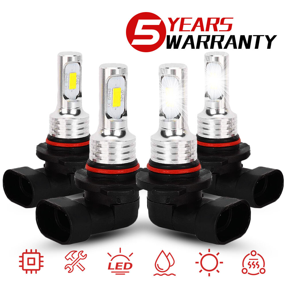9006 9005 For Toyota Corolla Sedan 1993-2013 4x LED Headlight High Low Bulbs Kit