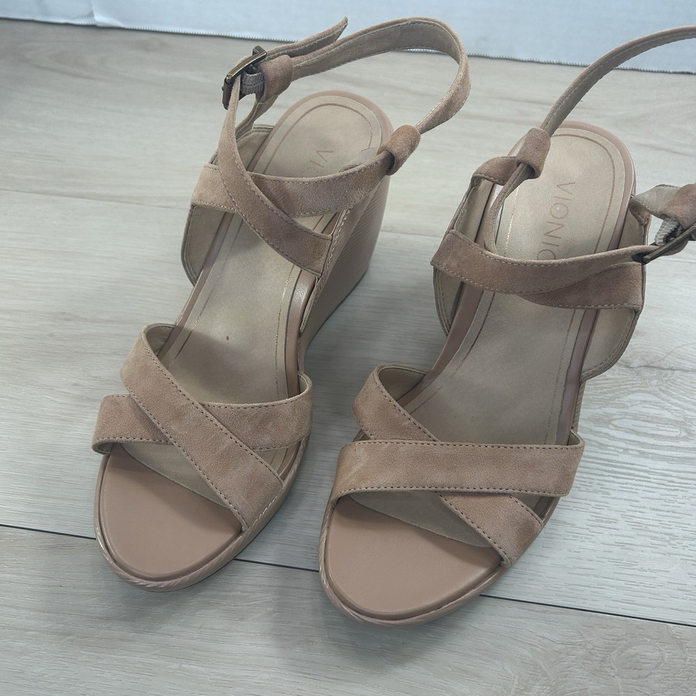 Vionic Bonita Women Wedge Supportive Active Adjustable Sandal Macaroon Size 9.5