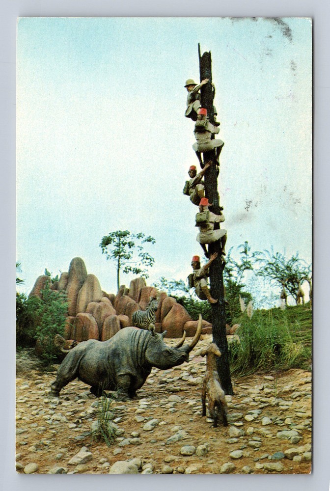 Vintage 1974 Orlando Florida Trapped Safari Walt Disney World Postcard View