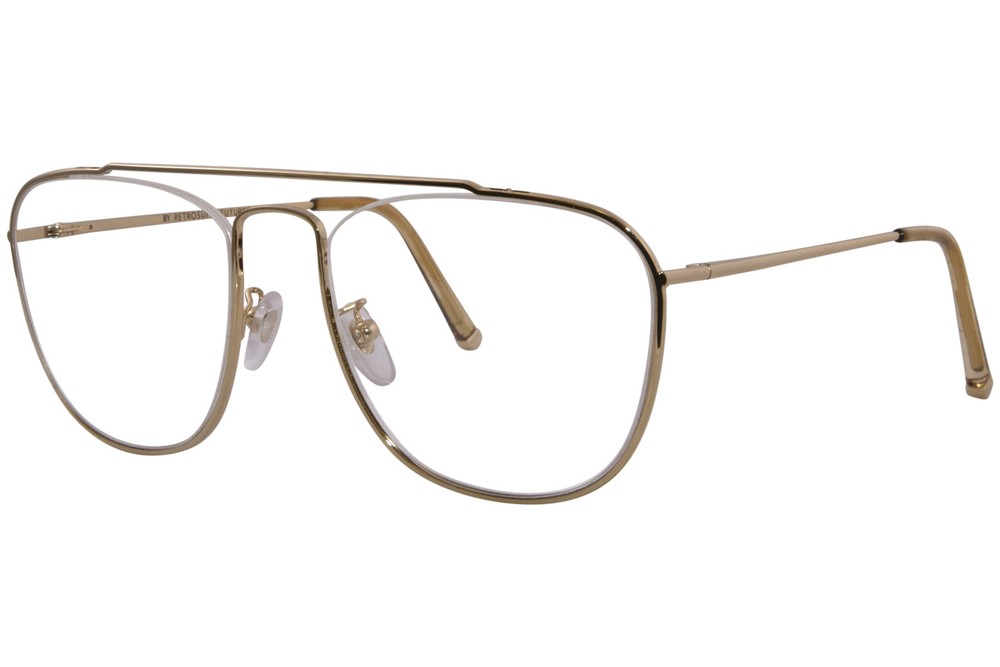 RetroSuperFuture Numero-47 4IH/R FW18 Gold Full Rim Pilot Eyeglasses Frame 55mm