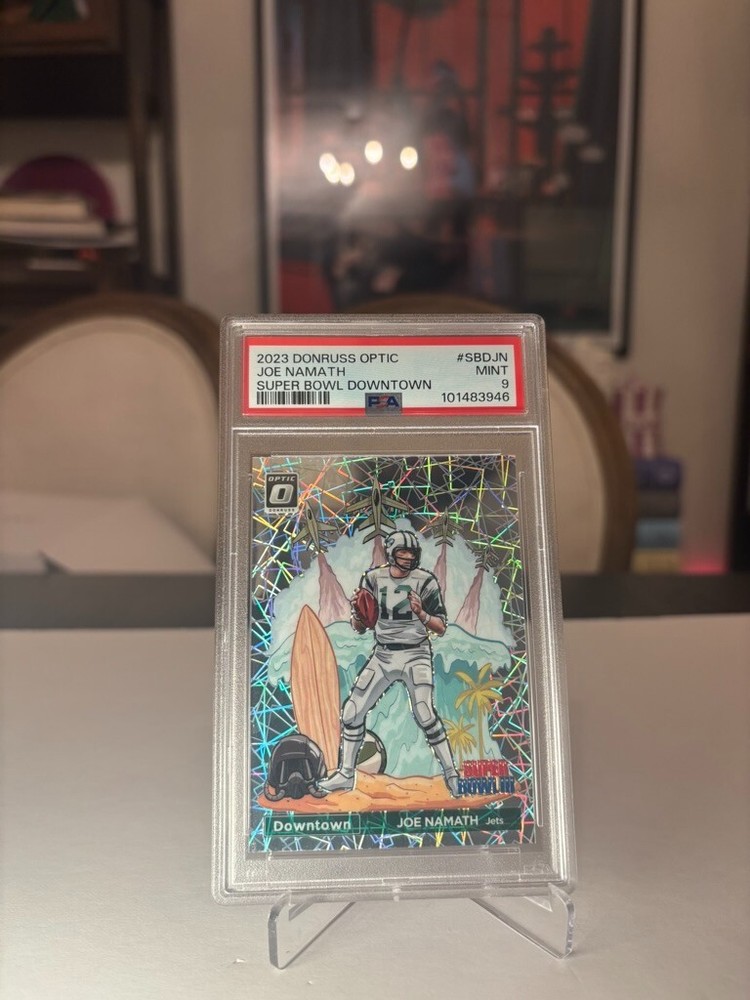 2023 Panini Donruss Optic Joe Namath SUPERBOWL Downtown! PSA 9 #SBD-JN CASE HIT!