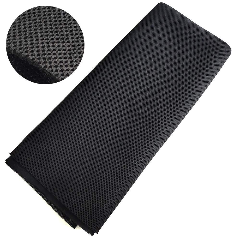 Speaker Grill Cloth Stereo Mesh Fabric for Speaker Repair, Black - 55 x 40 in...