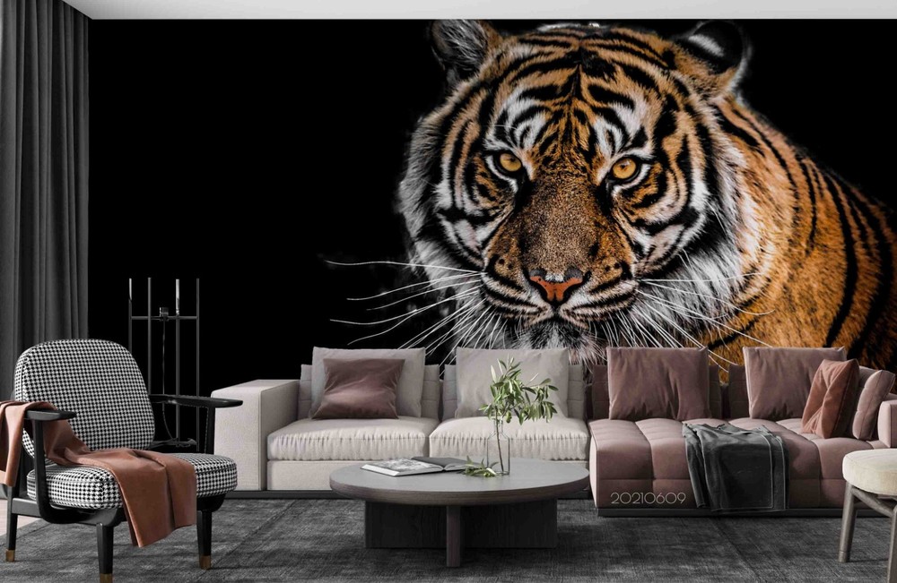 3D Tiger Animal Close-up Wall Murals Wallpaper Murals Wall Sticker