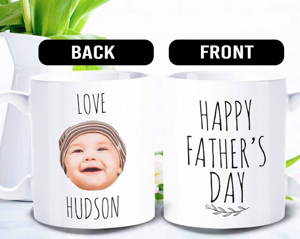 Happy Father's Day Mug  Personalized With Photo Of Children Fpd004