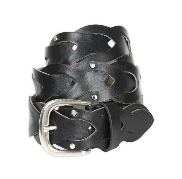 Women's XL Faux Leather Braided Belt with Tags New