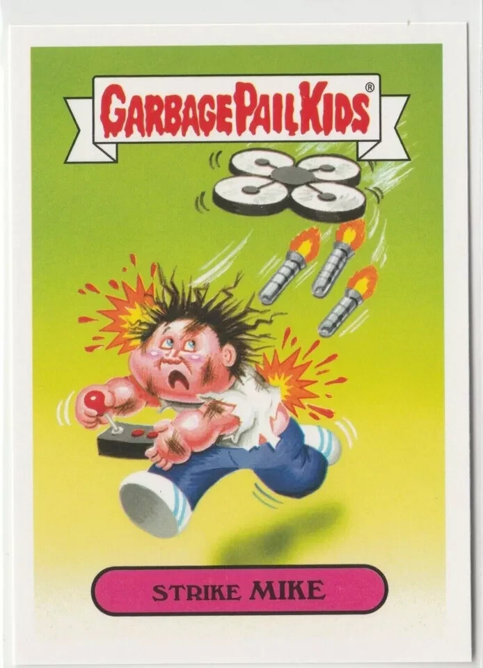 Strike Mike 6b Garbage Pail Kids GPK 2017 Adam-geddon Trading Card