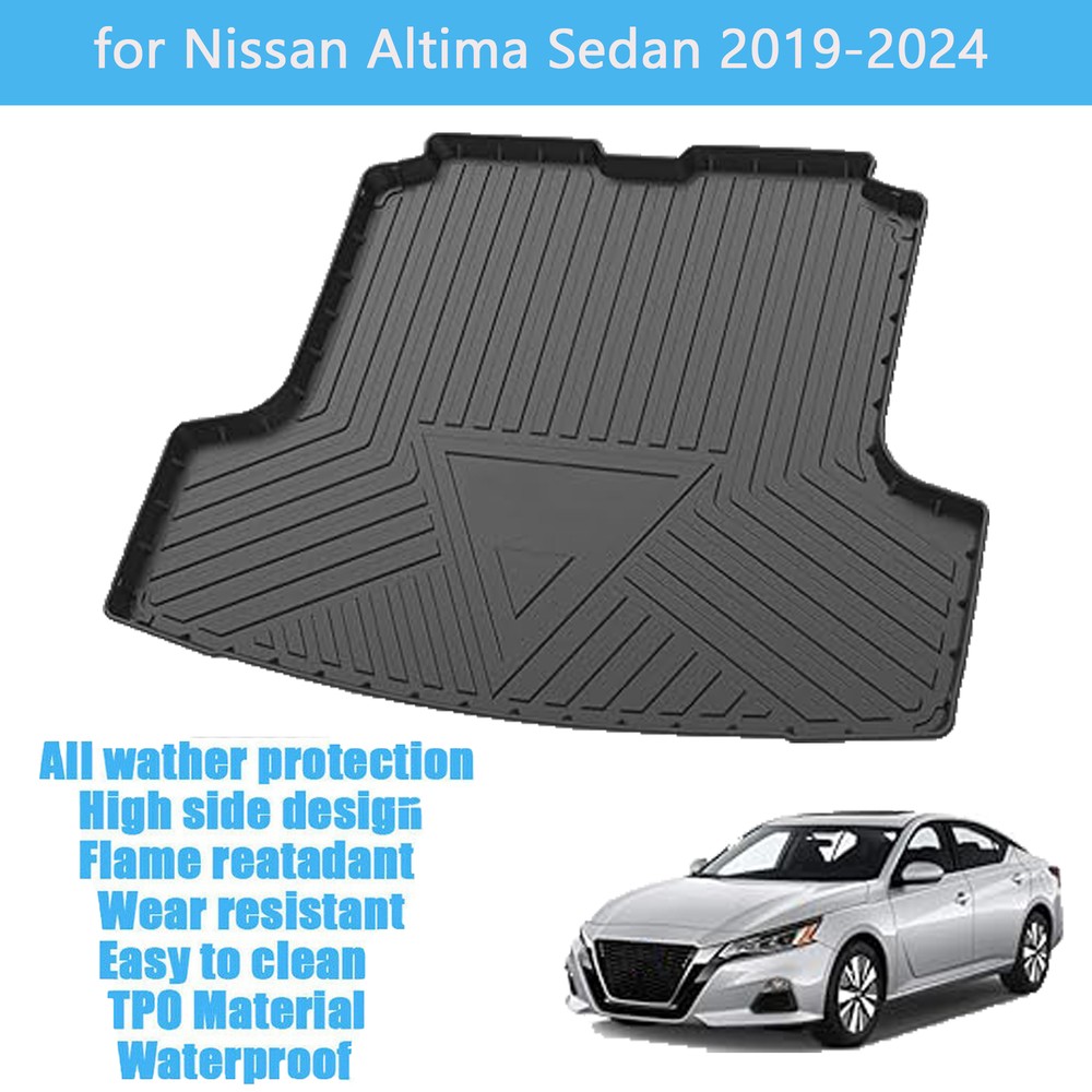 For Nissan Altima Sedan 2019-2024 Cargo Mats Liner Carpet Waterproof All Season