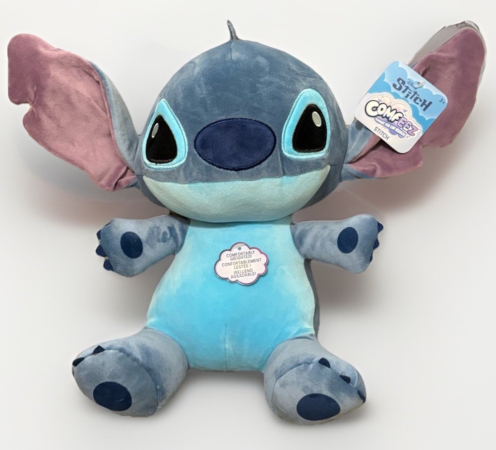 Disney Stitch Comfeez 15” Plush Just Play Lilo & Stitch Soft Stuffed Toy NWT