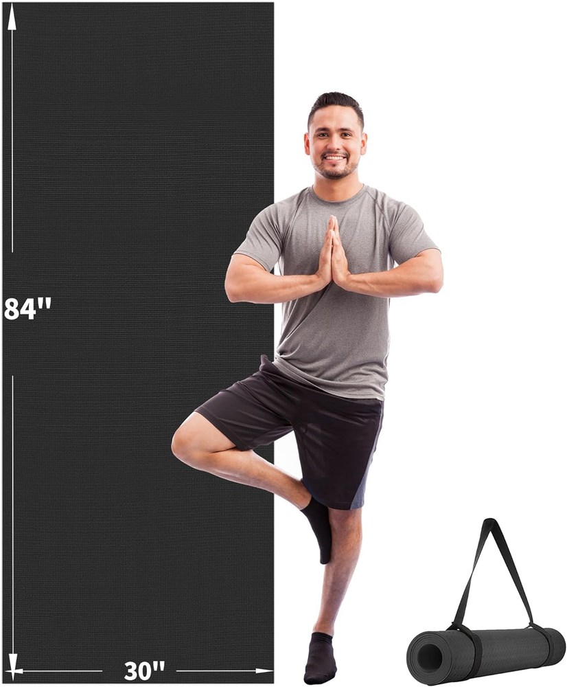 Yoga Mat for Women and Men, Extra Long and Wide Exercise Mat(72