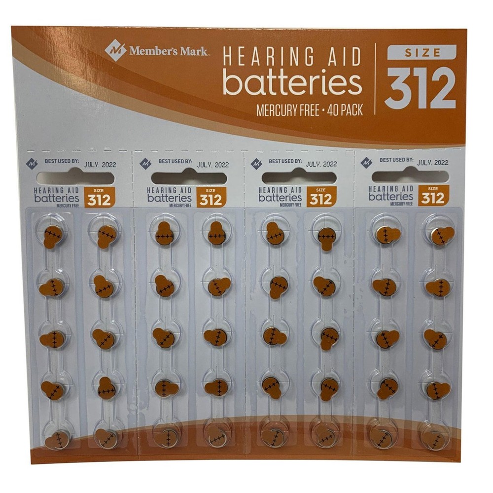 Members Mark Hearing Aid Batteries Size 312 (40 Count)-image